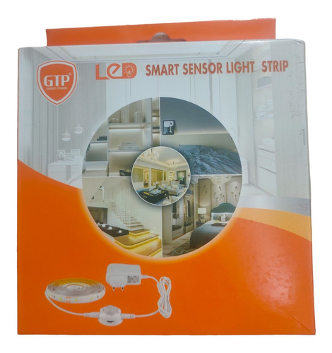 Tira 3mt Luz Led Sensor Con Movimiento Noche Luz Calida