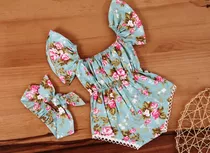 Jardineira body romper bebê com tiara mesvesário moana no Shoptime