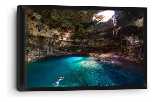 Cuadro Canvas Marco Inglés Cenote Valladolid Yucatan 60x90cm