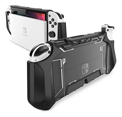 Funda Resistente Para Nintendo Switch Oled Tpu Grip Negro