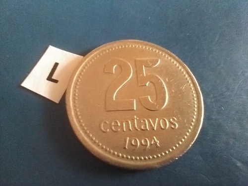 Monedas Argentinas 25 Centavos De Peso Año De 1994 Plateadas