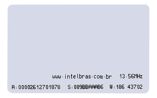 Cartao De Aproximaçao Th 2000 Mf Rfid 13,56 Mhz Intelbras