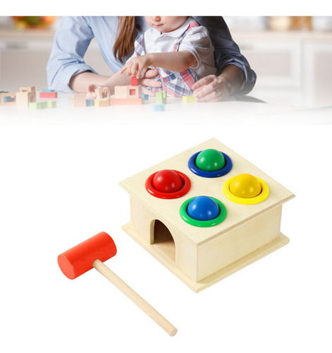 Juguete De Madera Con Forma De Martillo, Educativo Para Niño
