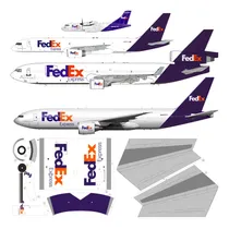Comprar Aviones Fedex 1:120 (x4 Modelos) - Papercraft (envio X Mail)