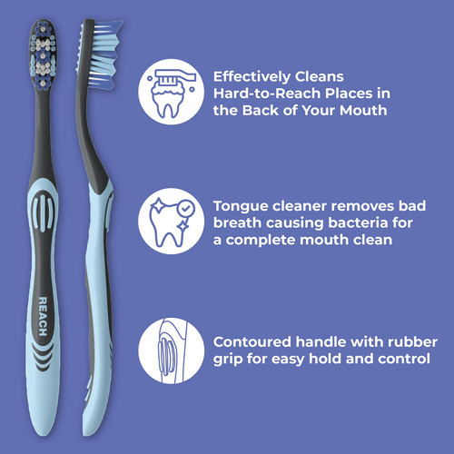 Reach Essentials - Cepillo De Dientes Con Tapas De Cepillo D