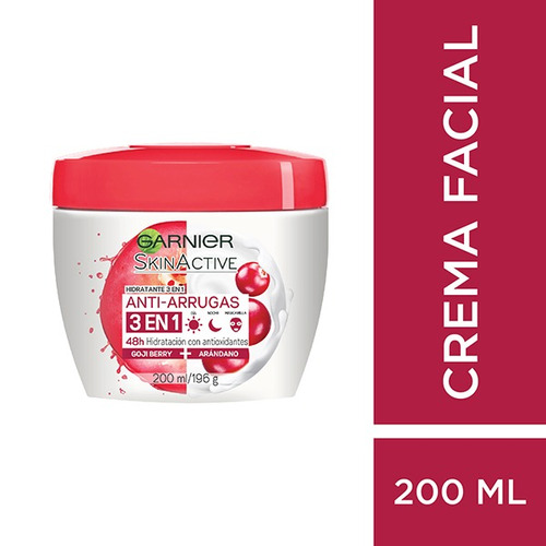 Crema Facial Garnier Skin Active Anti Arrugas X 200 Ml