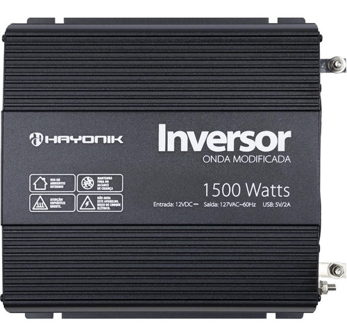 Inversor De Voltagem 12v 127v 1500w Onda Modificada Hayonik