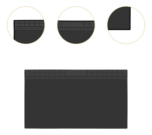 Silicone Soldering Pad Non Slip Electronics Repair Mat Black