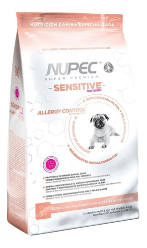 Alimento Nupec Nutrición Especializada Sensitive para perro adulto de raza pequeña sabor mix en bolsa de 2kg