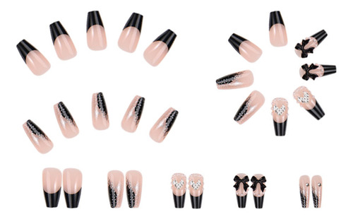Uñas Postizas Pegamento De Uñas Postizas Decoradas Color Z123