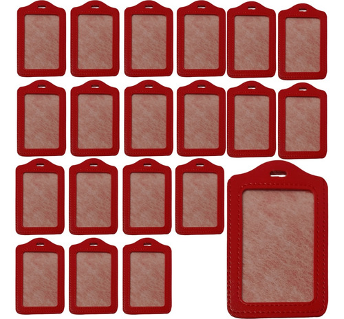 Kit 20 Suporte Porta Cracha Couro Proteção Cartão Social