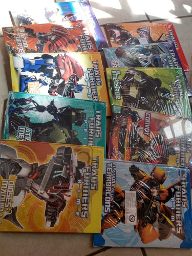 Juguetes  Transformers Libros Lote  Hasbro 2012