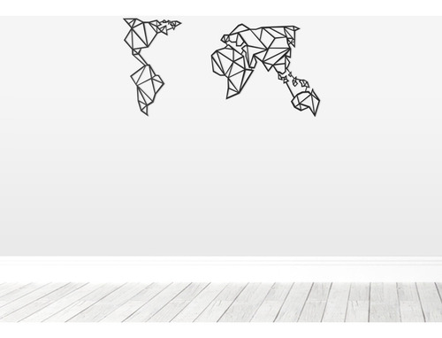 Imagem 1 de 3 de Quadro Decorativo Parede Mapas Mapa Mundi Minimalista 90cm