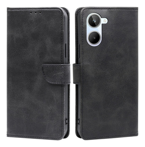 Funda De Piel Con Textura De Becerro Para Realme 10 4g