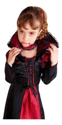 Fantasia Vampirinha Halloween Vestido Vampira Infantil