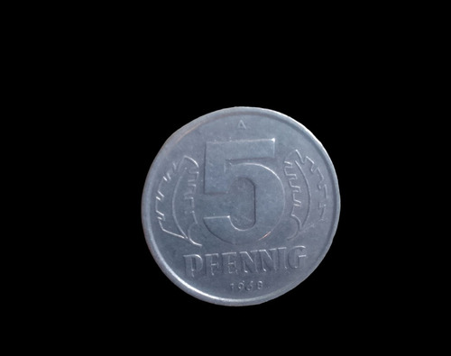 Moneda República Democrática Alemana 5 Pfennig 1968