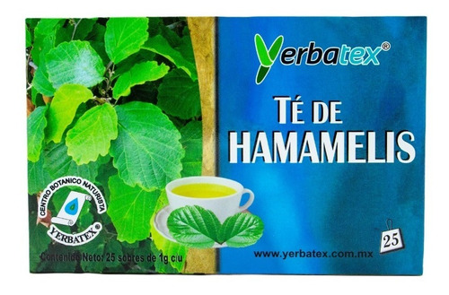 Té De Hierba Hamamelis Caja Con 25 Bolsitas De 1g