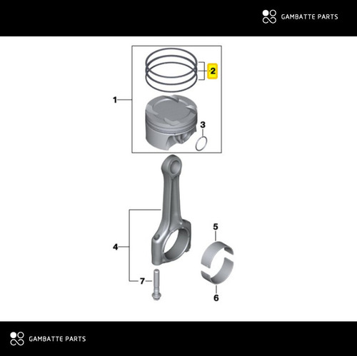 Juego Anillos Motor Mini Cooper S F56 Motor B48 Modelo 2014