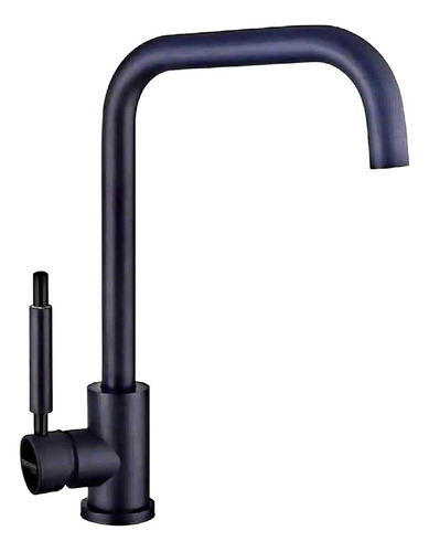 Grifería Cocina Mono Negra Trovani Burano Black Lever 5721