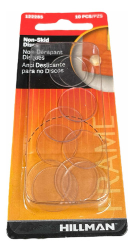 Set 10x Discos Antideslizantes 20mm P/ Cuadros Y Mesa Vidrio Color Transparente Lisa