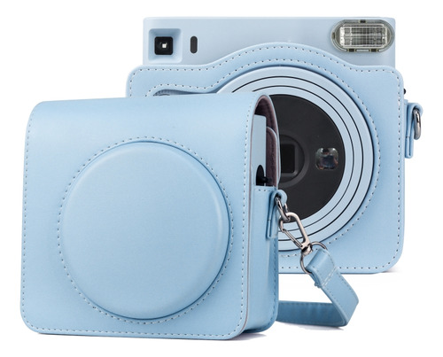 Funda De Piel De Cuerpo Completo Marrón Para Fujifilm Instax