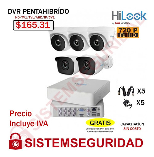 Imagen 5 de 10 de Kit 2 6 8 16 Camaras Seguridad Cctv Hd 720p 1080p Hilook
