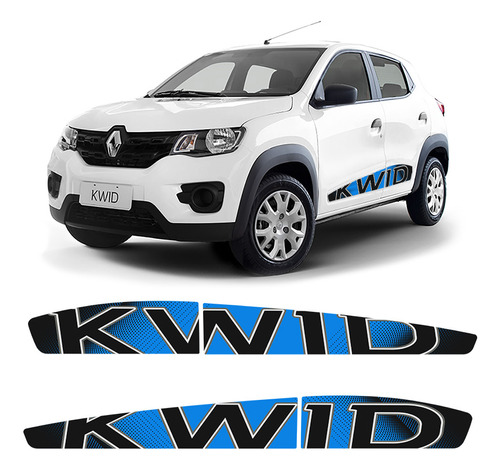 Kit Faixa Renault Kwid Adesivo Lateral Portas Decorativo