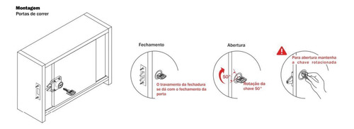 Fechadura Segredo Unico Para Gaveta Batente 17 X 31mm 50 Und