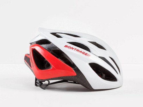 Casco de ciclismo Starvos Bontrager, color blanco/rojo, talla M