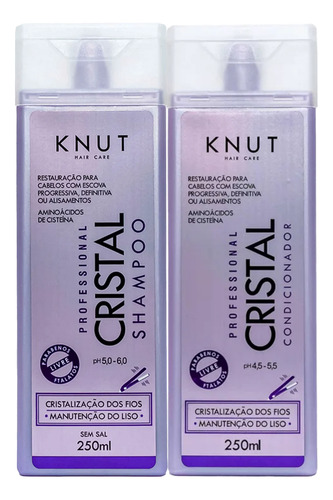 Knut Kit Cristal Shampoo 250ml + Condicionador 250ml