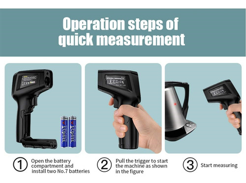 Pistola De Temperatura Láser Infrarrojo Digital Mestek Ir01