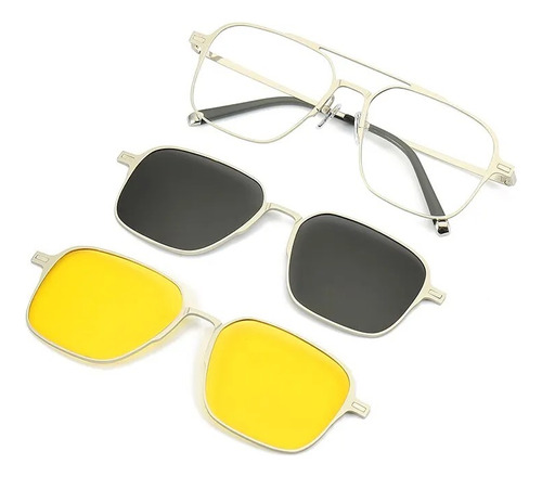 Lentes Para Hombre Verano Con Clip Magnético 3 En 1