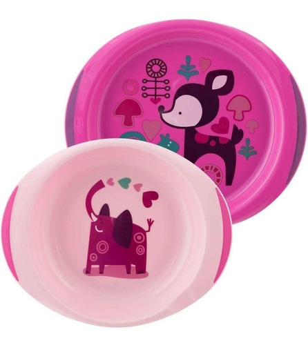 Chicco Set De Platos Para Bebe 12m+ Antideslizante