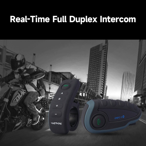 Vnetphone V8 Casco De Motocicleta Bt Intercom Auriculares