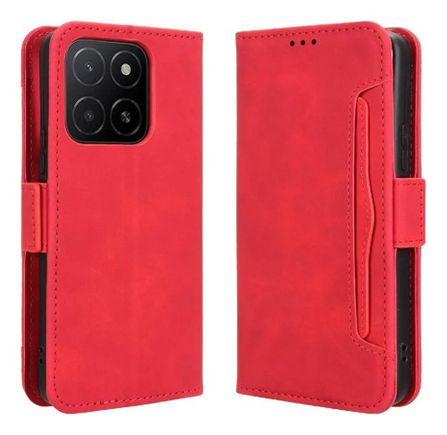 Carcasa For Honor X5b Plus 4g Cartera De Cuero Con Cierre