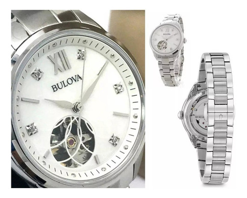 Relógio Bulova Feminino Automático 96p181 *diamantes