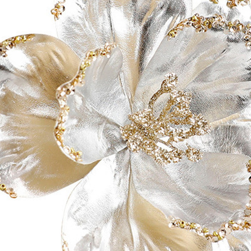 2 Adornos Navideños Artificiales Con Flores Para , Flores