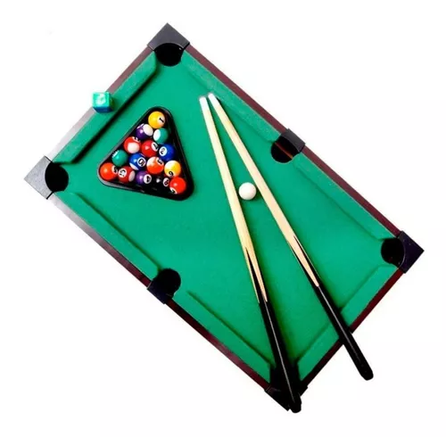 Jogo Bilhar Sinuca Snooker Mini Em Madeira