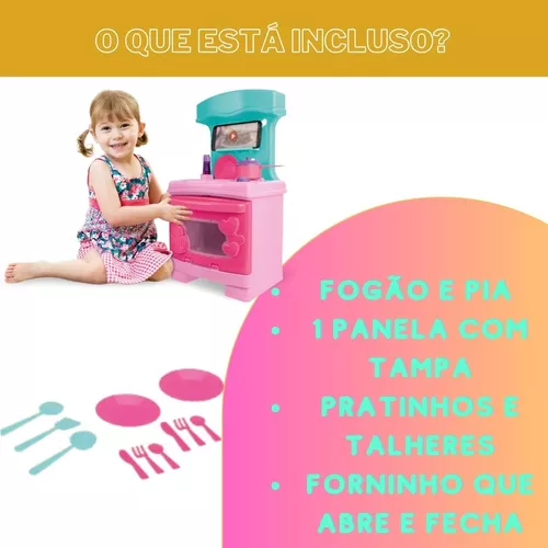 Kit Cozinha Infantil - Sweet Fantasy - Jogo de Panelinhas e