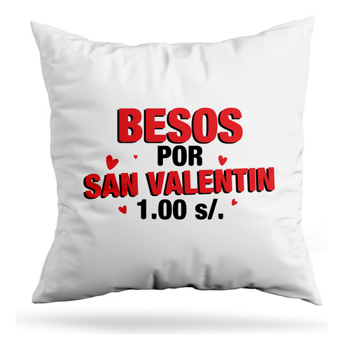 Cojin Deco Besos Por San Valentin (d0025 Boleto.store)