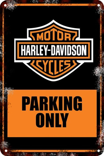 Carteles De Chapa 60x40 Parking Only Harley Davidson Pa-14