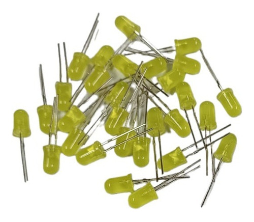  Pack De 30 Leds 5mm Amarillo 