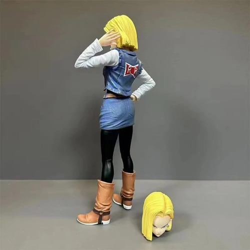 Figura De Androide Numero 18 Lazuli (2 Cabezas) Dragon Ball