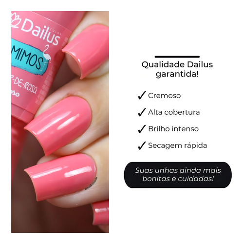 Esmalte Dailus 8ml Pluma Cor De Rosa