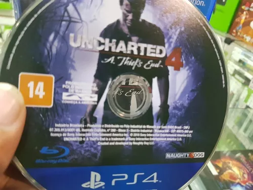 Uncharted 4 A Thief's End Mídia Física Português BR