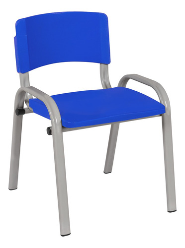 Kit 8 Cadeira Infantil Iso Escolar Base Cinza