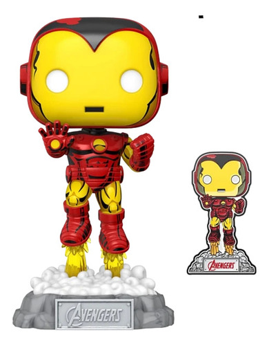 Iron Man Retro (incluye Pin) 1172 Funko Pop! De Marvel