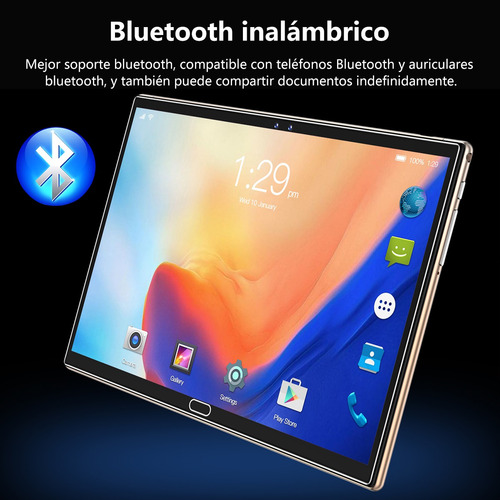 Tableta Mtk6983 Chip X30 10.1 En Rom 128gb Y Ram 6gb Gris
