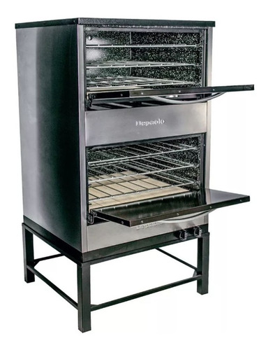 Imagen 2 de 5 de Horno Pizzero Depaolo 24 Moldes Doble Acero Inox Con Base