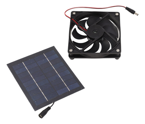 Kit De Ventilador De Panel Solar Portátil Con Alimentación D